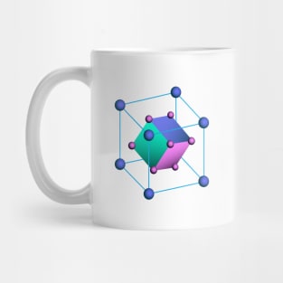 3D wireframe shape3D wireframe figure in space. Colored bright abstraction. Mug